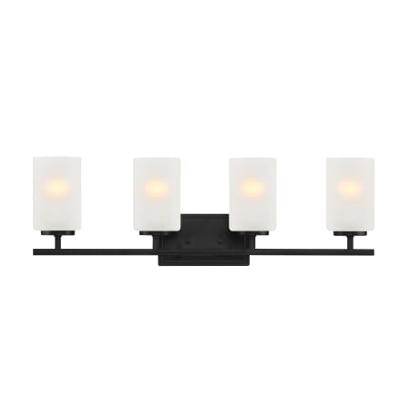 Designers Fountain Carmine 4 Light 28" Wide Bathroom Vanity Light Matte Black