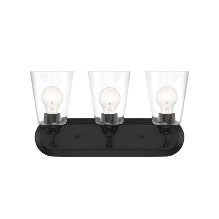 Designers Fountain Zane 3 Light 19" Wide Bathroom Vanity Light Matte Black