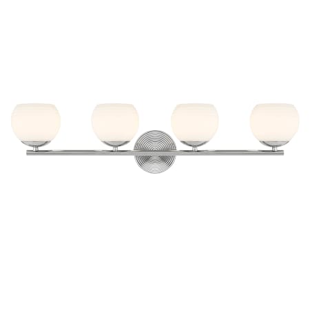 Designers Fountain Moon Breeze 4 Light 33" Wide Vanity Light Polished Nickel