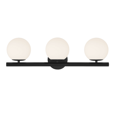 Designers Fountain Crown Heights 3 Light 25" Wide Vanity light with Shade Matte Black