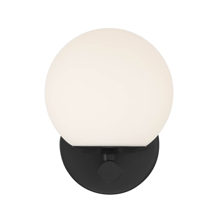 Designers Fountain Crown Heights 8" Tall Wall Sconce with Shade Matte Black