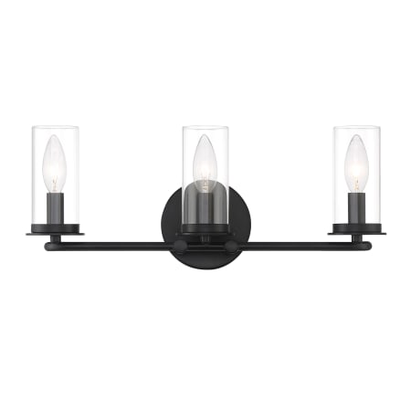 Designers Fountain Hudson Heights 3 Light 18" Wide Vanity Light Matte Black