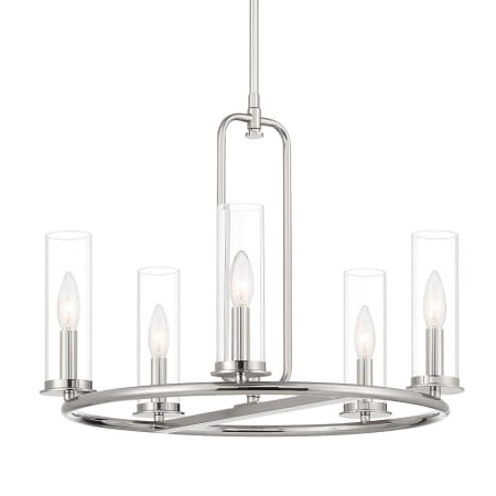 Designers Fountain Hudson Heights 5 Light 23" Wide Chandelier Polished Nickel