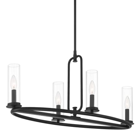 Designers Fountain Hudson Heights 4 Light 32" Wide Linear Pendant Matte Black
