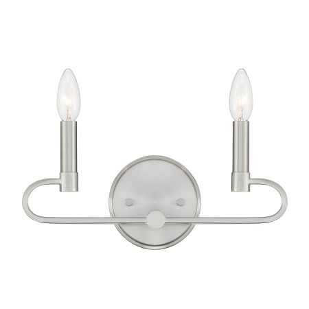 Designers Fountain Summit 2 Light 14" Wide Vanity Light Brushed Nickel