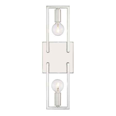 Designers Fountain Finni 2 Light 16" Tall Wall Sconce Polished Nickel