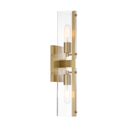 Designers Fountain Latitude 2 Light 23" Tall Wall Sconce Brushed Gold