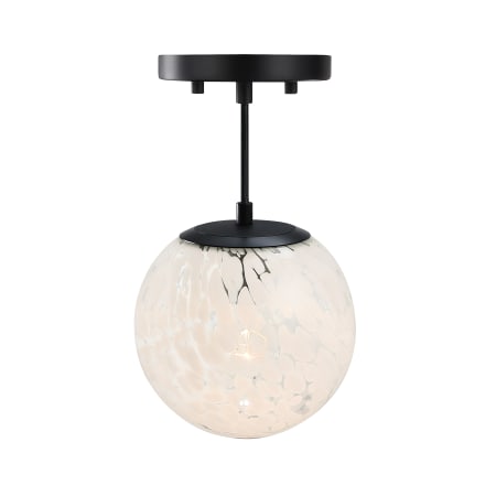 Designers Fountain Circo 7" Wide Semi-flush Globe Ceiling Fixture Matte Black