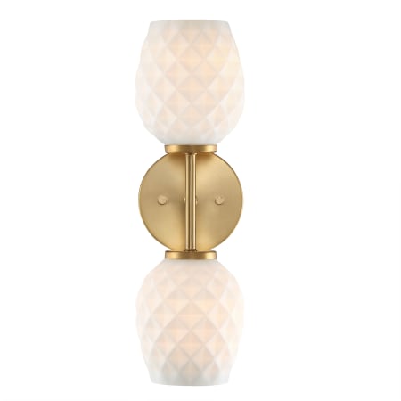 Designers Fountain Dita 2 Light 17" Tall Wall Sconce Brushed Gold