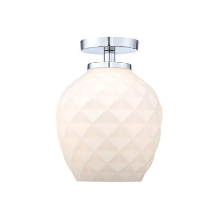 Designers Fountain Dita 9" Wide Semi-flush Ceiling Fixture Polished Nickel