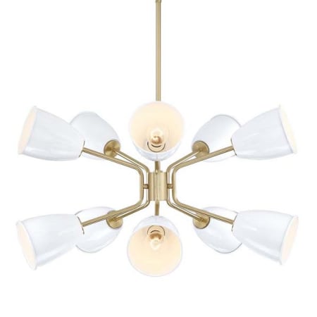 Designers Fountain Biba 10 Light 29" Wide Sputnik Chandelier Brushed Gold