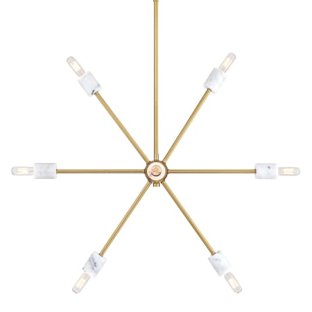Designers Fountain Star Dust 8 Light 28" Wide Sputnik Chandelier Brushed Gold