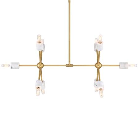 Designers Fountain Star Dust 10 Light 35" Wide Linear Pendant Brushed Gold