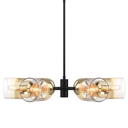 Designers Fountain Gatsby 6 Light 28" Wide Chandelier Matte Black