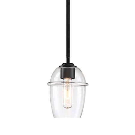 Designers Fountain Summer Jazz 6" Wide Mini Pendant Matte Black