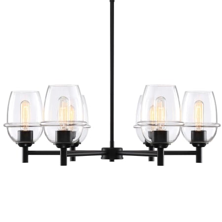 Designers Fountain Summer Jazz 6 Light 28" Wide Chandelier Matte Black