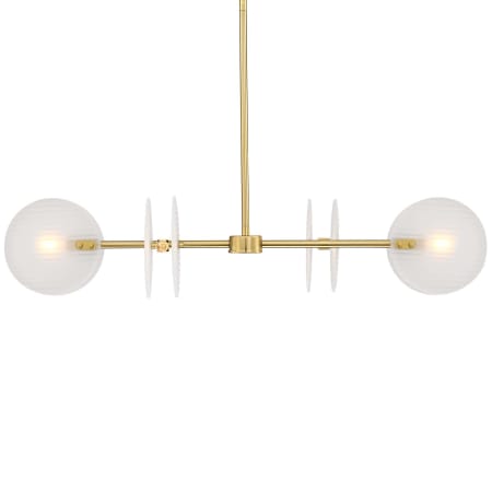 Designers Fountain Sky Fall 4 Light 40" Wide Linear Pendant Brushed Gold