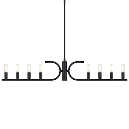 Designers Fountain Skye 8 Light 40" Wide Pillar Candle Linear Pendant Matte Black