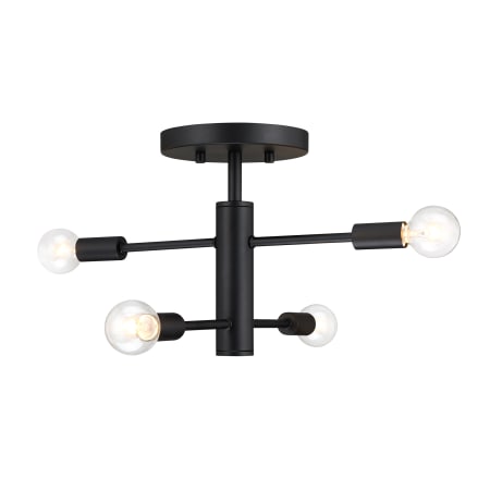 Designers Fountain Arlo 4 Light 15" Wide Semi-flush Ceiling Fixture Matte Black