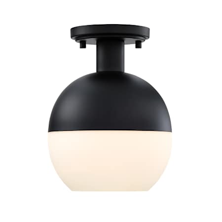 Designers Fountain Linden 8" Wide Semi-flush Globe Ceiling Fixture Matte Black
