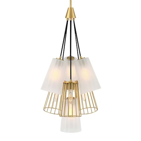 Designers Fountain Liana 7 Light 18" Wide Chandelier Brushed Gold