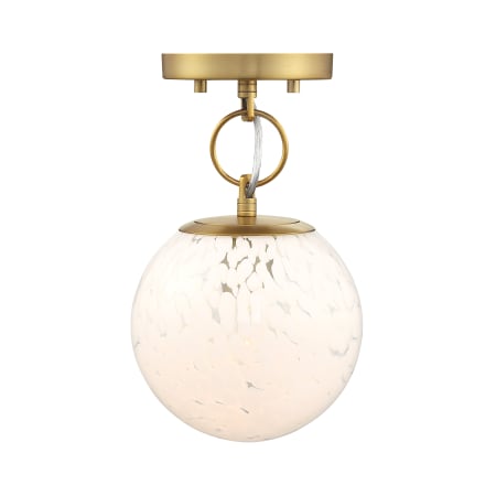 Designers Fountain Wine Flower 7" Wide Semi-flush Globe Ceiling Fixture Brushed Gold