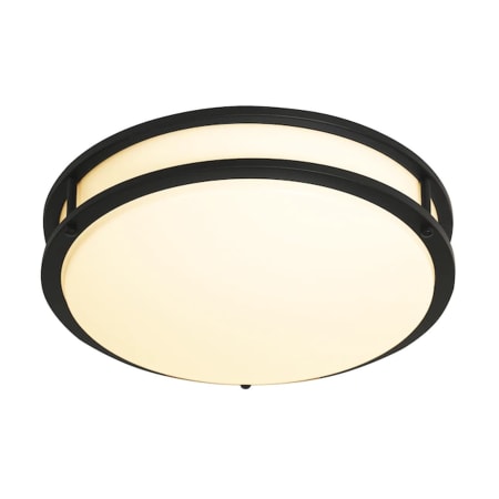 Designers Fountain 11" Wide LED Flush Mount Drum Ceiling Fixture Matte Black