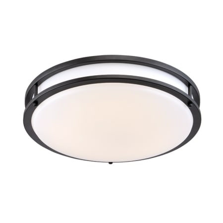 Designers Fountain 12" Wide LED Flush Mount Drum Ceiling Fixture Matte Black