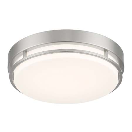 Designers Fountain Noble 10" Wide Integrated LED Flush Mount Drum Ceiling Fixture Brushed Nickel