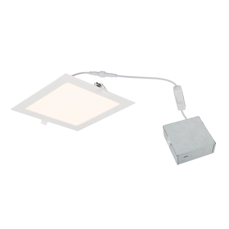 Designers Fountain LED Canless Recessed Fixture with 8" Wafer Trims - Airtight White