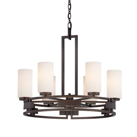 Designers Fountain 6 Light Up Lighting Chandelier from the Del Ray Collection Flemish Bronze