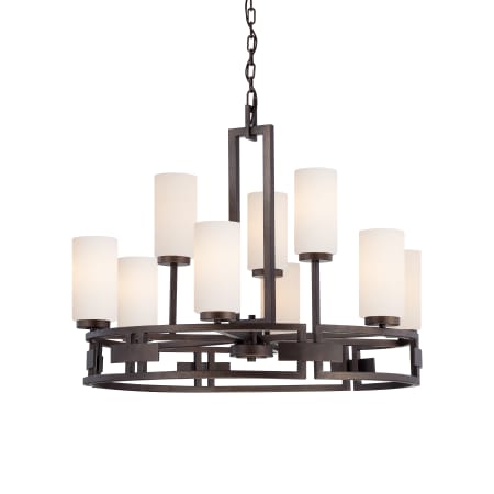Designers Fountain 9 Light Up Lighting Chandelier from the Del Ray Collection Flemish Bronze