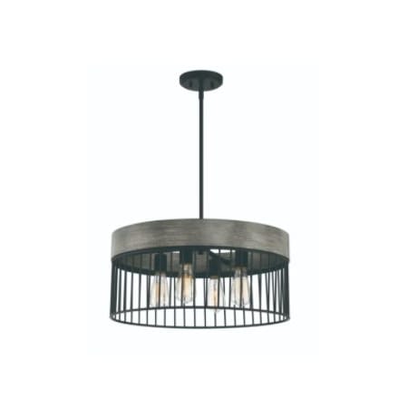 Designers Fountain 4 Light Aster Pendant Matte Black