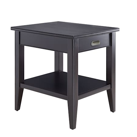 Design House Laurent 24" Wide Wood Table with Drawer Black