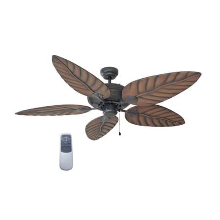 Design House 52" 5 Blade Indoor / Outdoor Ceiling Fan with Leaf-Shaped Blades from the Martinique Collection Oil Rubbed Bronze