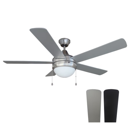 Design House Sadie 52" 5 Blade Indoor LED Ceiling Fan Brushed Nickel