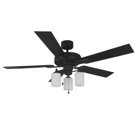 Design House Aubrey 52" 5 Blade LED Indoor Ceiling Fan with Pull Chain Matte Black
