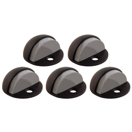 Design House 1-1/2 Inch Floor Mounted Dome Door Stop - Pack of 5 Oil Rubbed Bronze