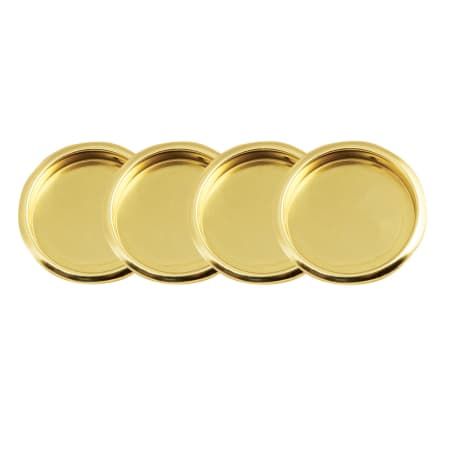 Design House 2-7/16 Inch Diameter Flush Pull - 4 Pack Polished Brass