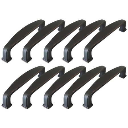 Design House Park Avenue 3-3/4 Inch Center to Center Handle Cabinet Pull - 10 Pack Oil Rubbed Bronze