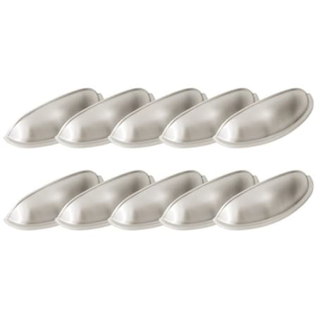 Design House West Side 3 Inch Center to Center Cup Cabinet Pull - 10 Pack Satin Nickel