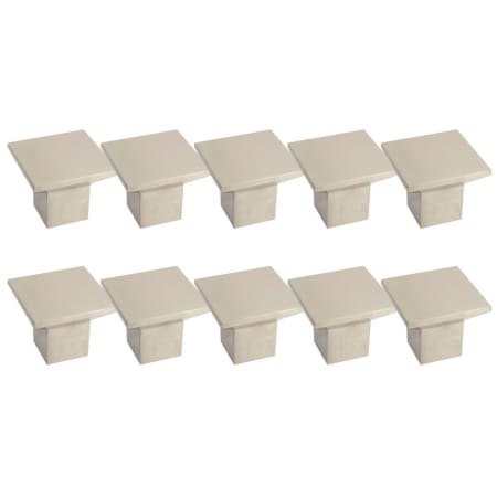 Design House Cubist 1-7/16 Inch Square Cabinet Knob - Pack of 10 Brushed Nickel
