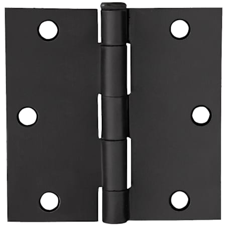 Design House 3-1/2" x 3-1/2" Butt Square Corner Surface Mount Door Hinge - Pack of 6 Matte Black