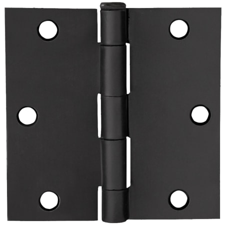 Design House 3-1/2" x 3-1/2" Butt Square Corner Surface Mount Door Hinge - Pack of 9 Matte Black