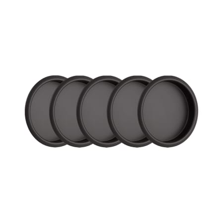Design House 2-1/2" Round Flush Sliding Door Pull - Pack of 4 Matte Black
