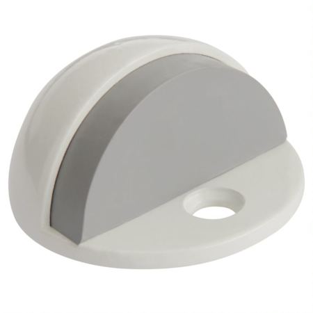 Design House 1-1/4 Inch Floor Mounted Dome Door Stop - Pack of 5 White