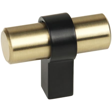 Design House Emery 1-9/16 Inch Bar Cabinet Knob - Pack of 5 Satin Gold / Matte Black