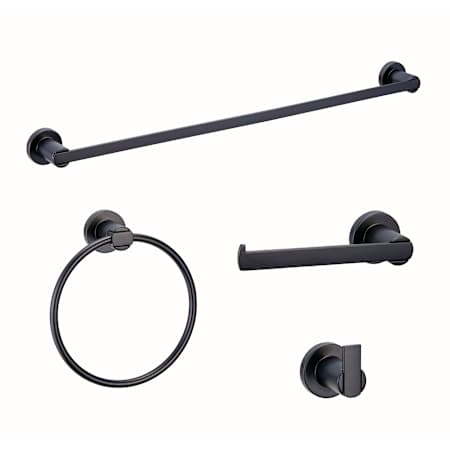 Design House Eastport Bathroom Accessory Set Matte Black