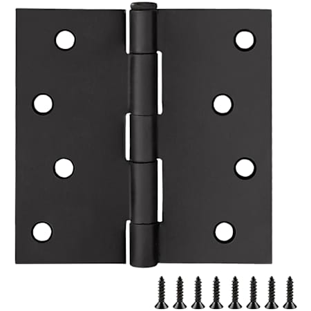 Design House 4" x 4" Butt Square Corner Surface Mount Door Hinge - Pack of 10 Matte Black