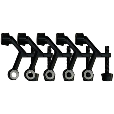 Design House 9/16 Inch Hinge Pin Door Stop - Pack of 5 Matte Black